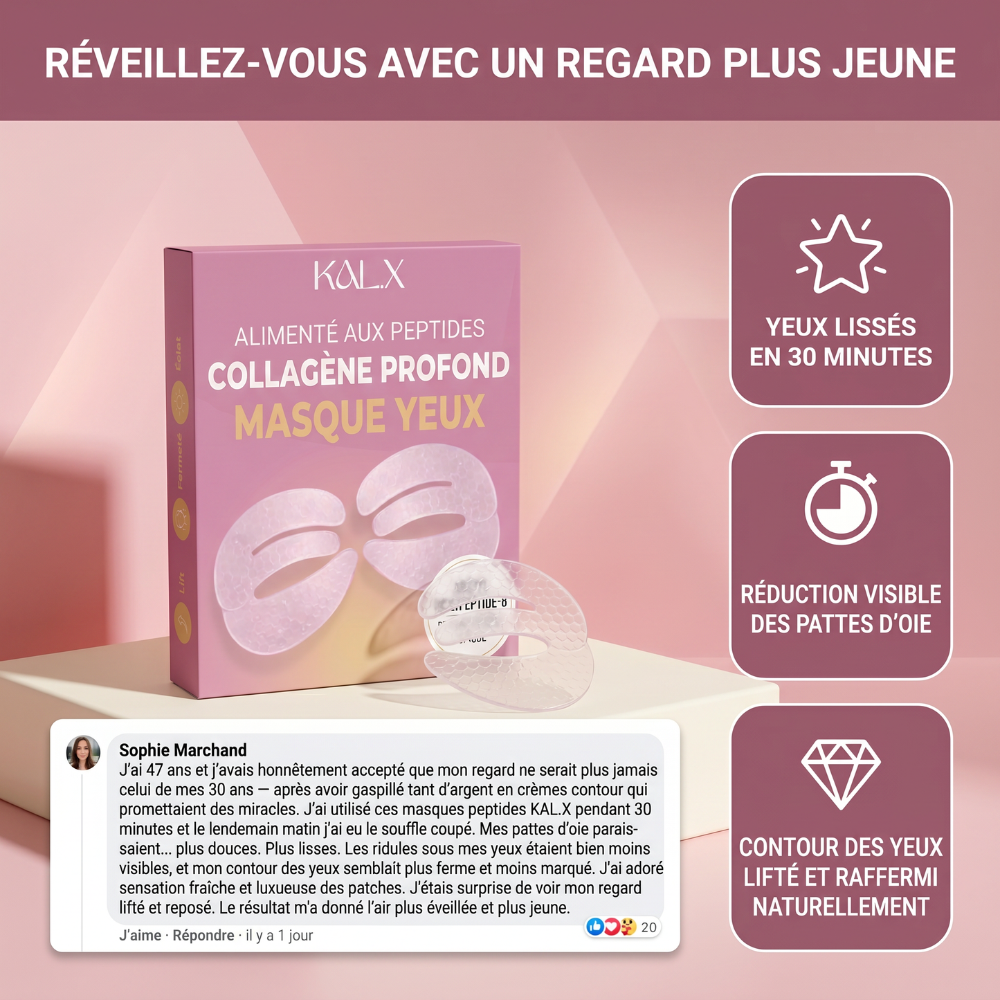 Masque Yeux Deep Peptide Collagène